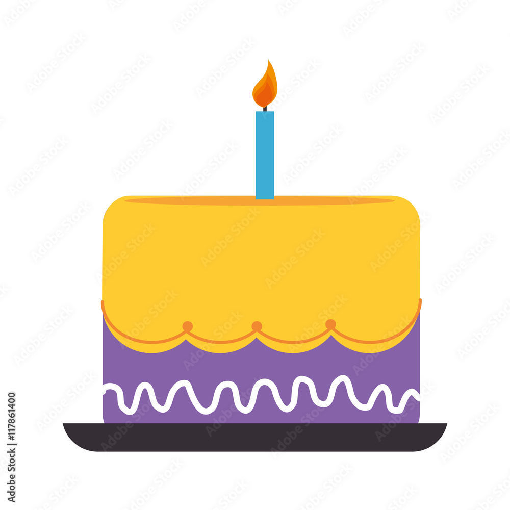 happy birthday cake isolated icon flat design happy birthday cake isolated icon flat design