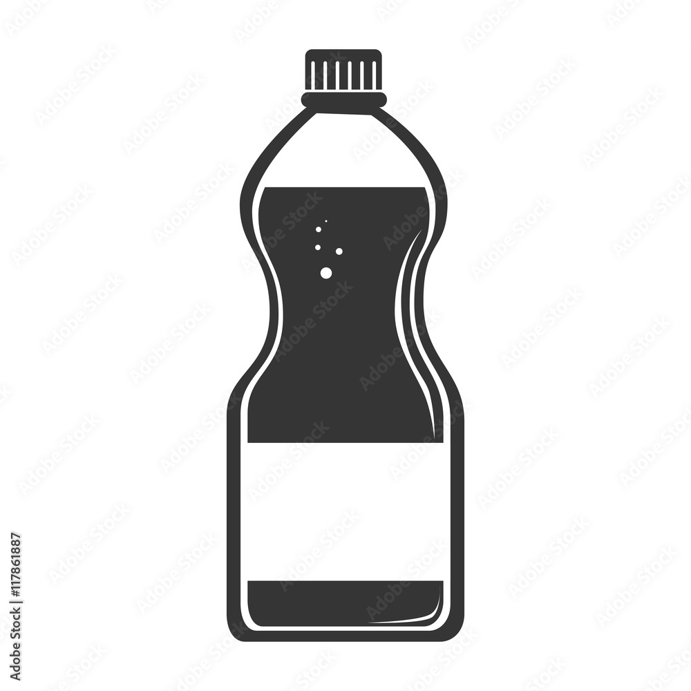 soda plastic bottle isolated flat icon design soda plastic bottle isolated flat icon design