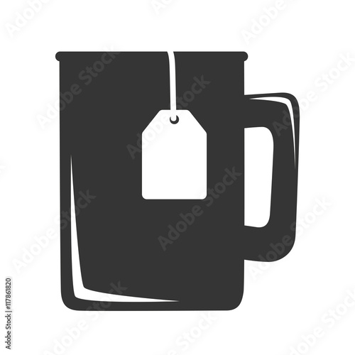delicia tea mug isolated flat icon design