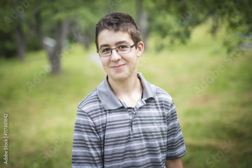 Smiling kid boy Teenage