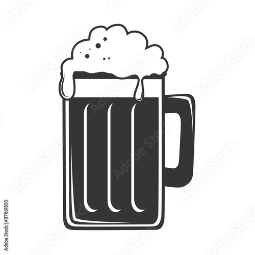 delicious cold beer isolated flat icon design
