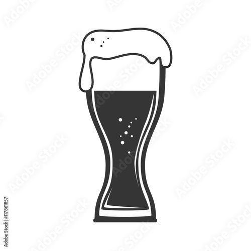 delicious cold beer isolated flat icon design