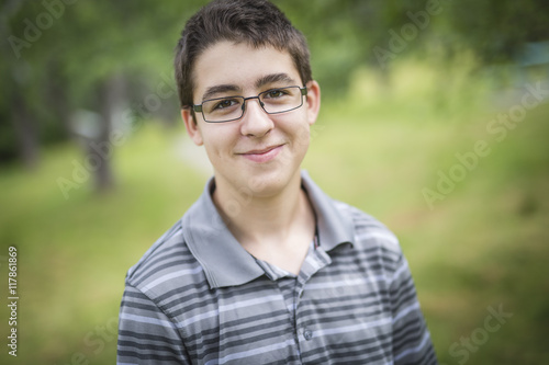 Smiling kid boy Teenage