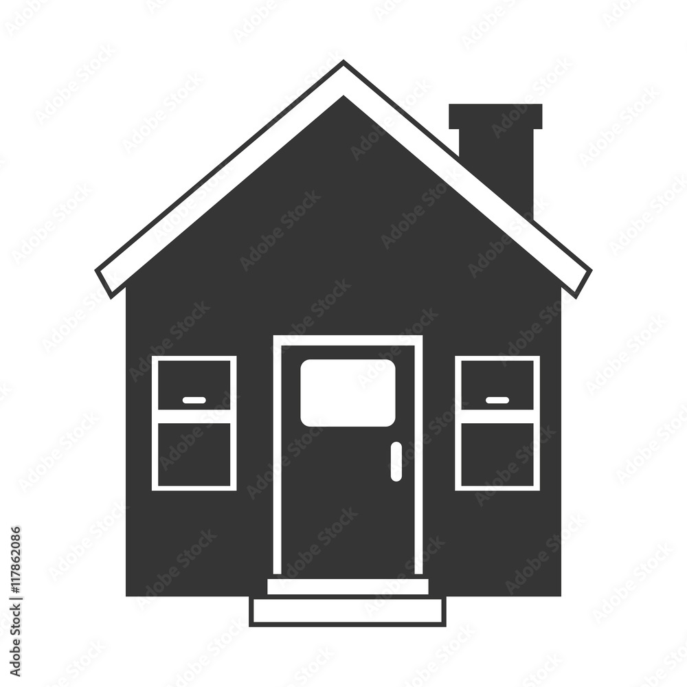 house front home windows door silhouette vector graphic isolated and flat illustration house front home windows door silhouette vector graphic isolated and flat illustration