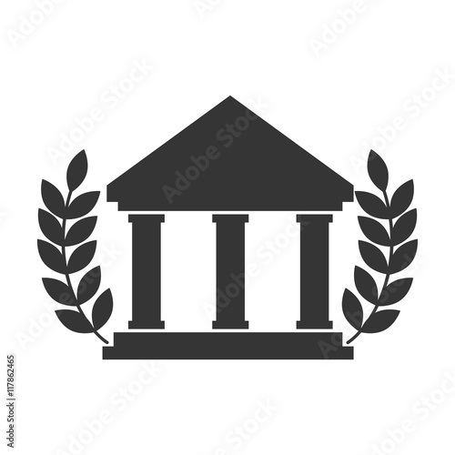 college icon university education wreaths academy academic vector graphic isolated and flat illustration