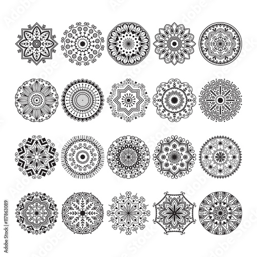 Floral mehendy lower pattern ornament. Vector illustration mehendy pattern asian textile style india tribal ornate. Ethnic ornamental lace vintage mehendy pattern mandala flower abstract textile photo