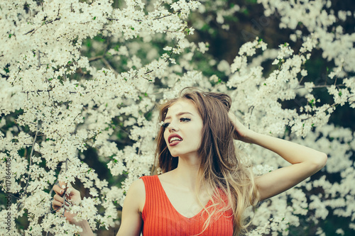 Pretty girl in blossom