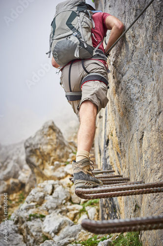 stairway to heaven / mountaineering on ellmauer halt in Austria