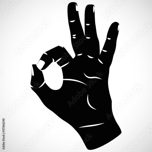 Icon hand sign OK