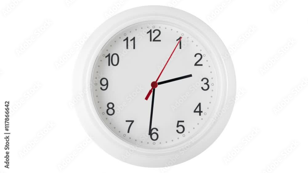 clock time lapse on white background clock time lapse on white background