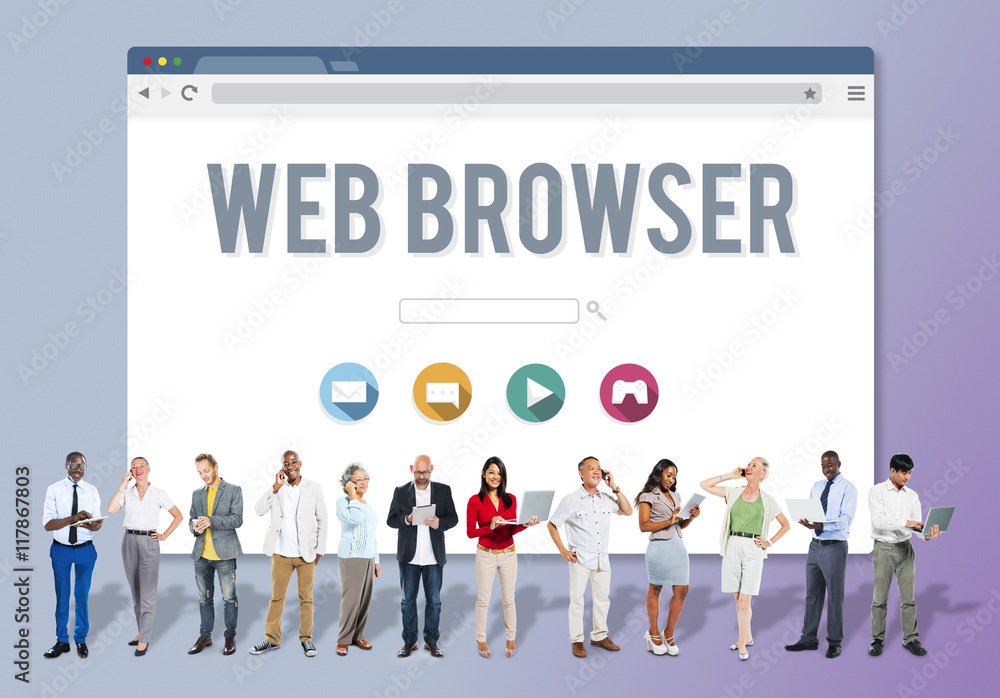 Generic Web Browser Online Page Concept Generic Web Browser Online Page Concept