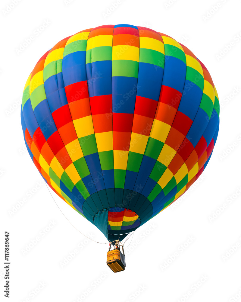 Fototapeta premium Hot air balloon isolated on white