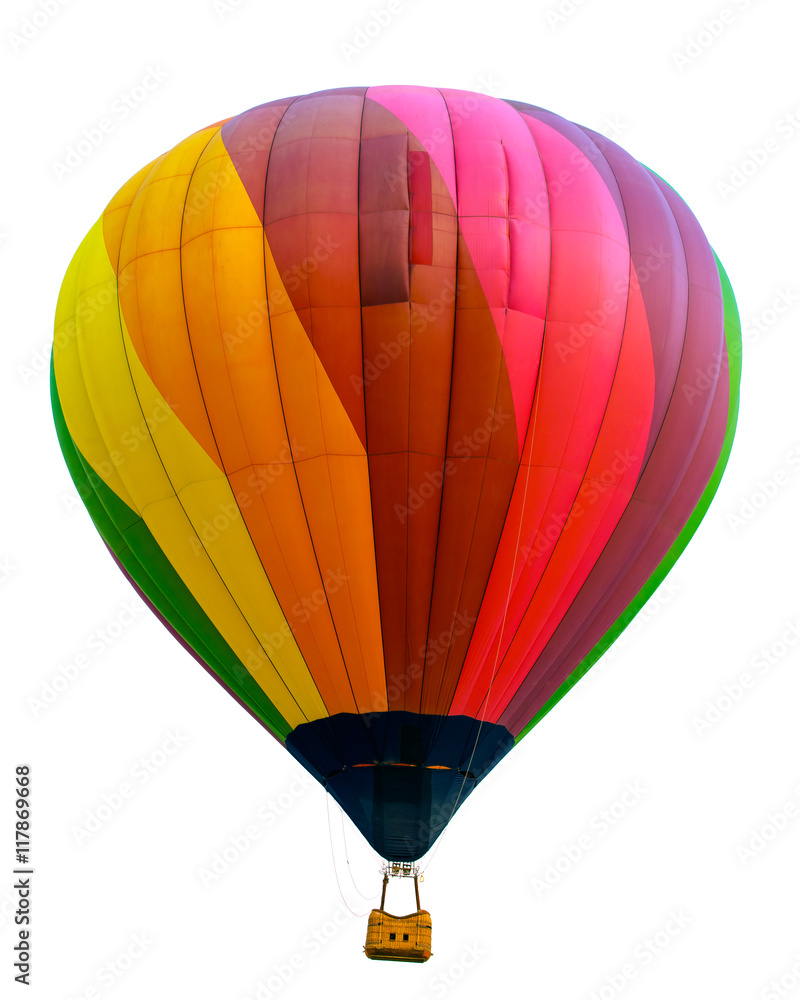 Naklejka premium Hot air balloon isolated on white