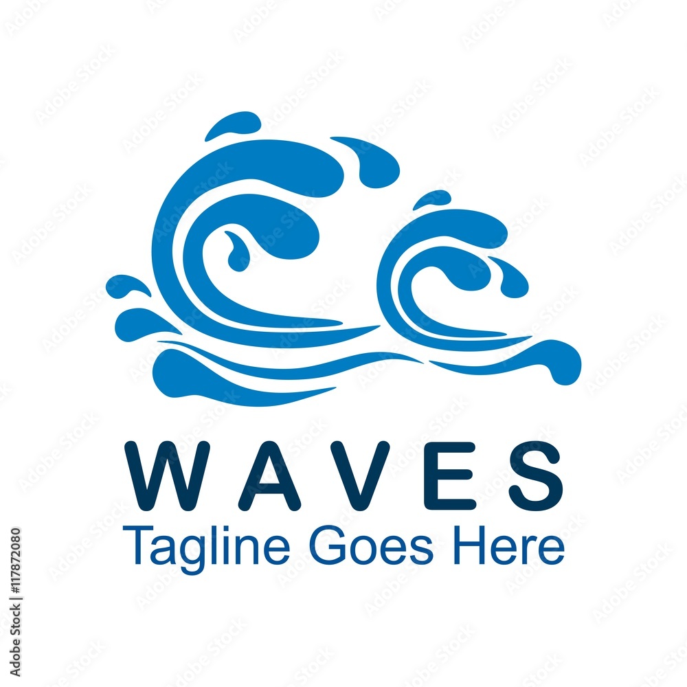 Water Wave Logo design vector Water Wave Logo design vector