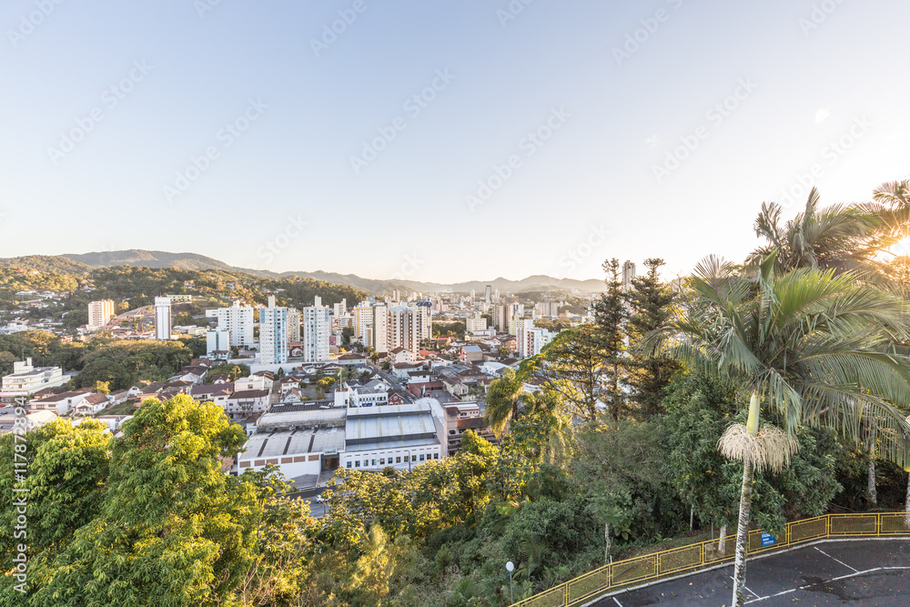 Obraz premium View of Itajai river at Blumenau, Santa Catarina.