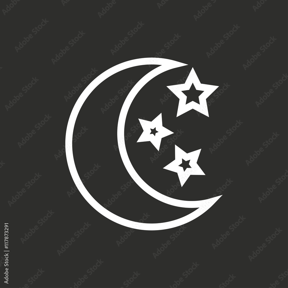 Moon star - vector icon. Moon star - vector icon.