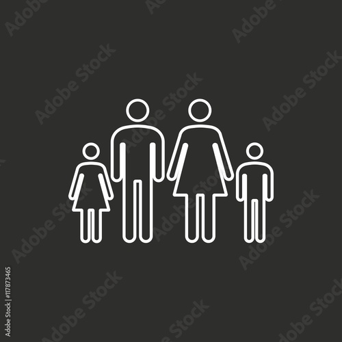 Family - vector icon.