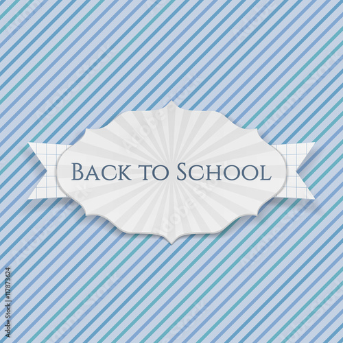 Back to School realistic paper creative Emblem