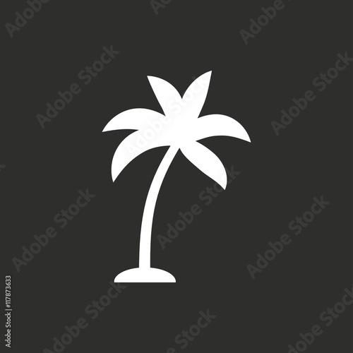 Palm tree - vector icon.