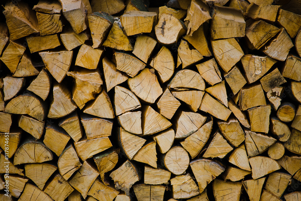 Wood for the fireplace.