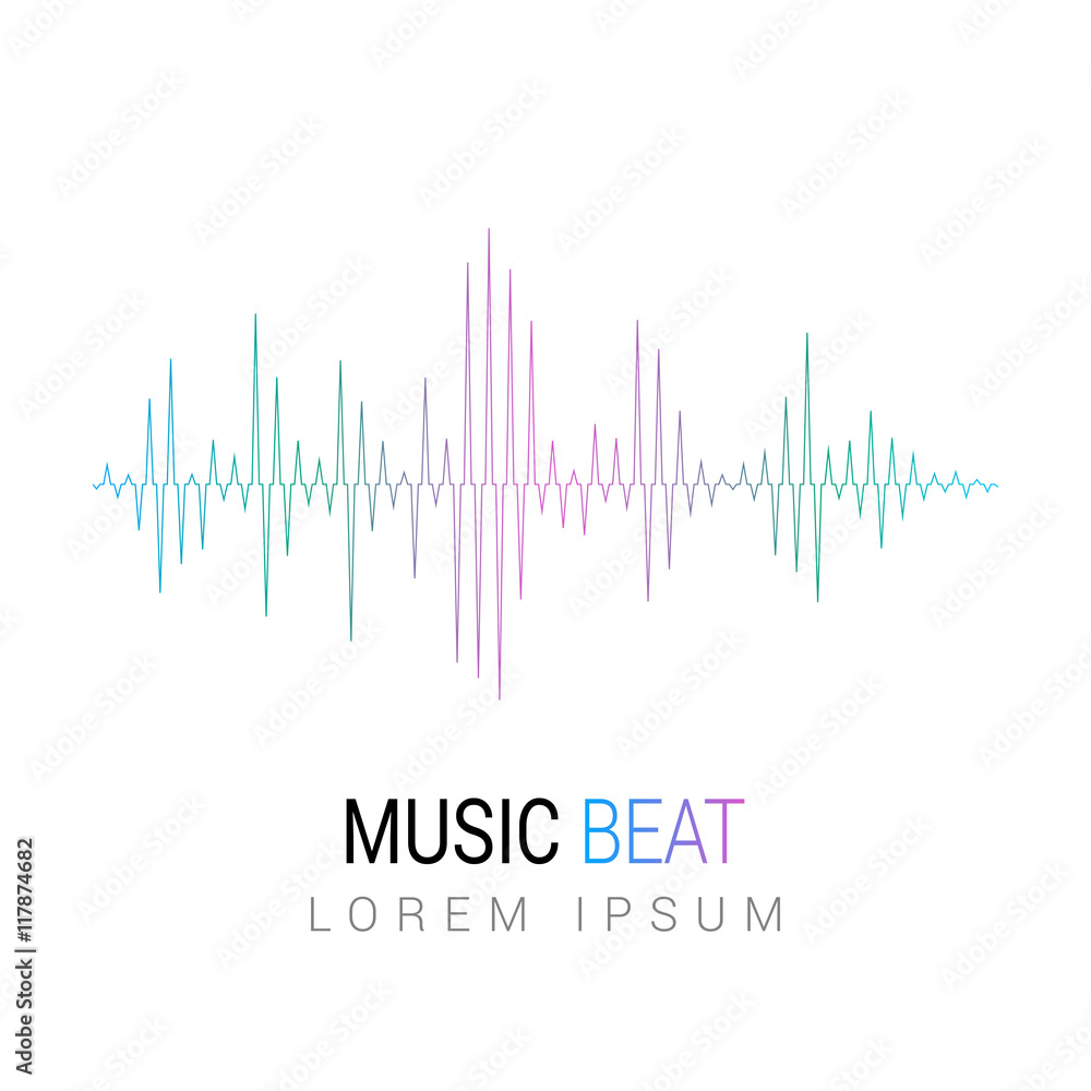 Music beat. Abstract equalizer. Music beat. Abstract equalizer.