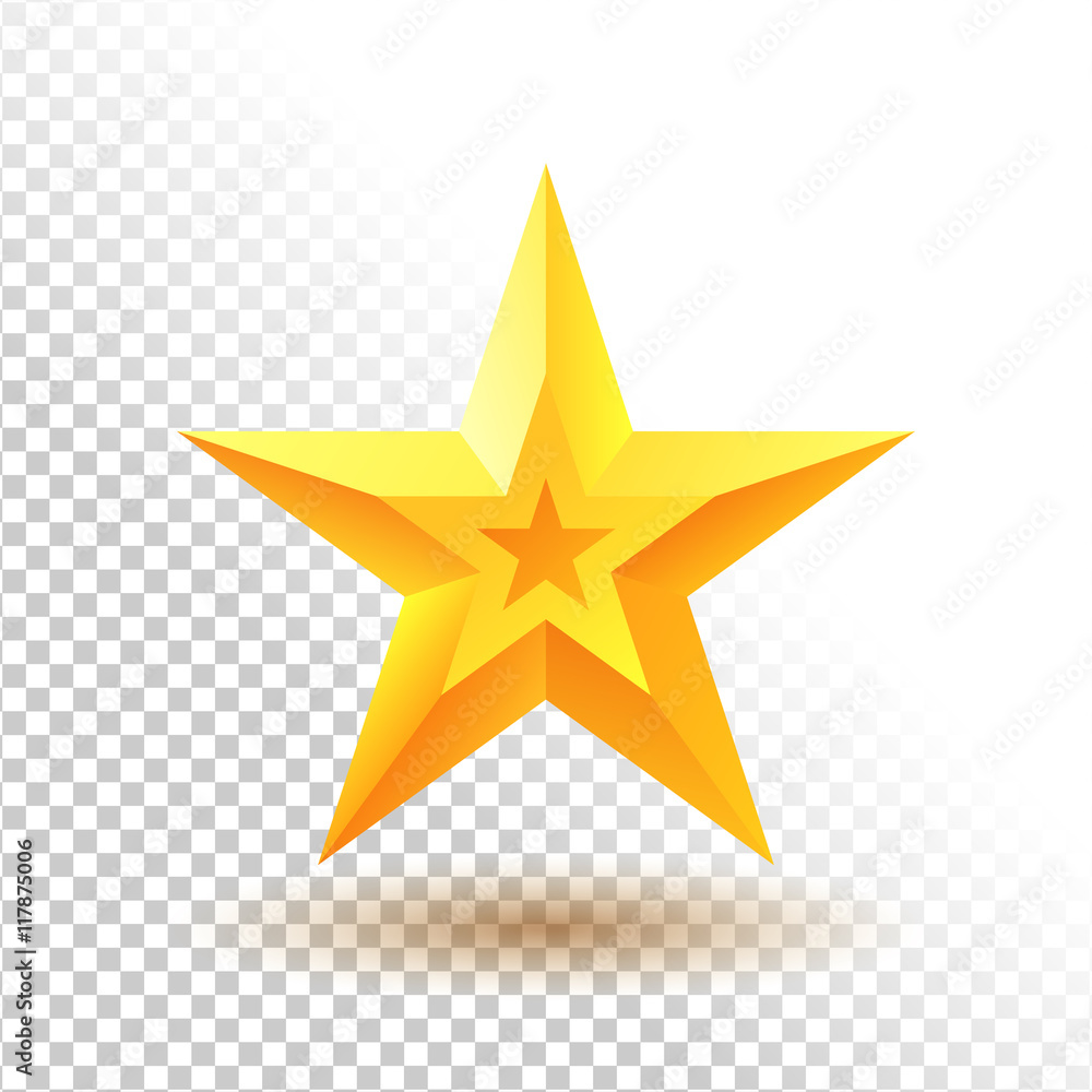 Obraz premium Gold star icon.