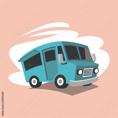 Food truck illustration vector