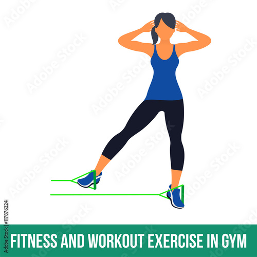 Aerobic icons. RESISTANCE BAND