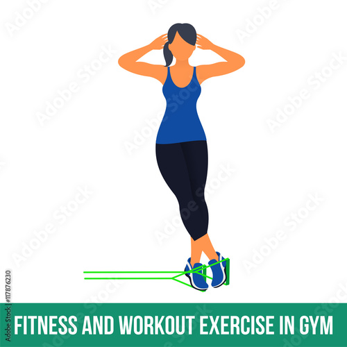 Aerobic icons. RESISTANCE BAND