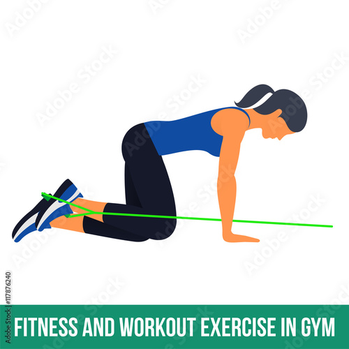 Aerobic icons. RESISTANCE BAND