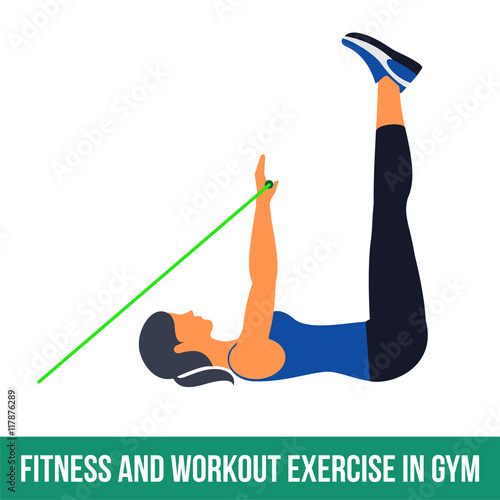 Aerobic icons. RESISTANCE BAND