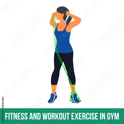Aerobic icons. RESISTANCE BAND