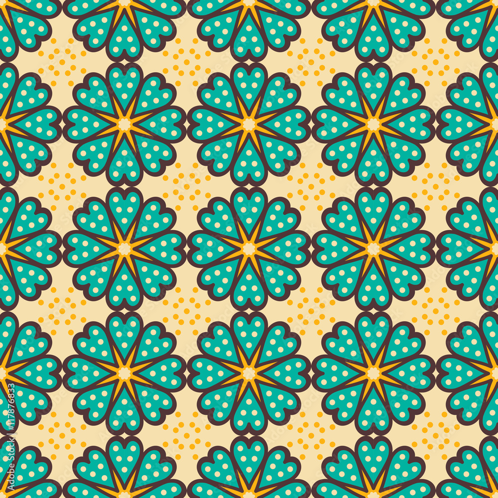 Ethnic floral seamless pattern Ethnic floral seamless pattern