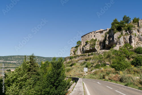 Open asphalt mountain Road in Provence
