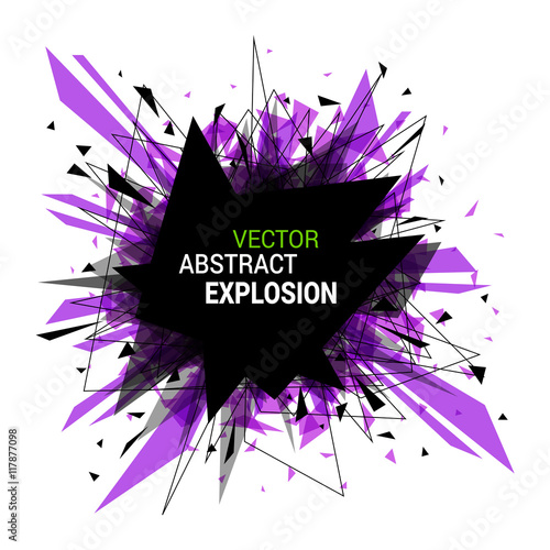 Abstract explosion isolated on white background.