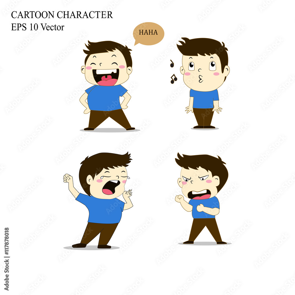Cartoon Character. Isolated on White Background Cartoon Character. Isolated on White Background