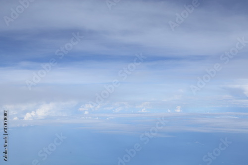 Nice white cloud on the sky background. emotion concept