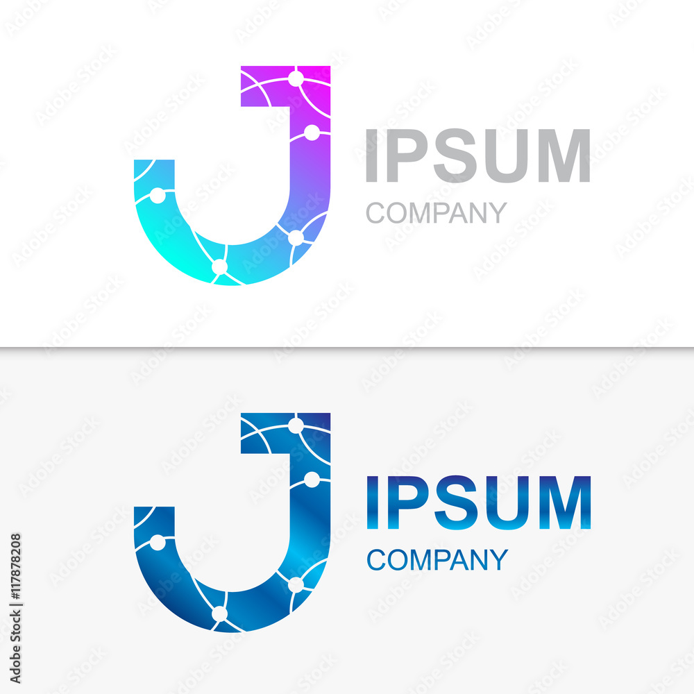 J letter logo icon template.Atom connectivity,Technology,Molecule,network,digital,Company logo Vector Illustration J letter logo icon template.Atom connectivity,Technology,Molecule,network,digital,Company logo Vector Illustration