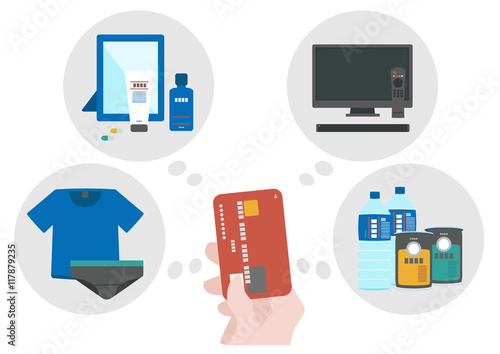 The shopping with credit card