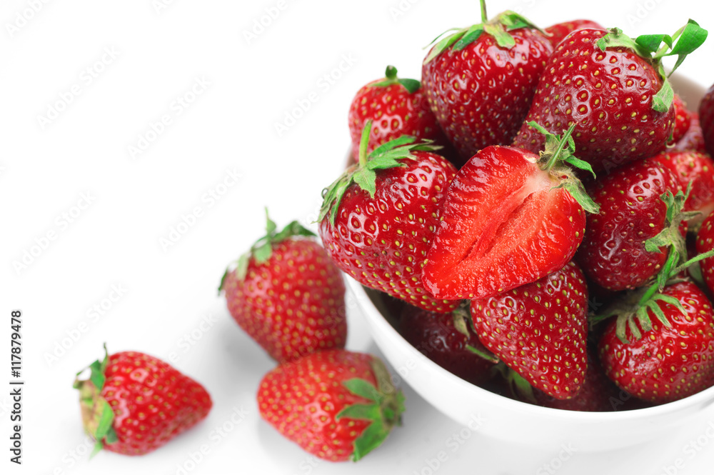 Strawberries in white bowl Strawberries in white bowl