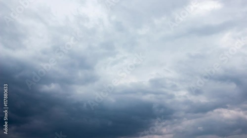 A time lapse video showing the motion and transformation of dark, grey storm Rain clouds coming in. Originally shot at 4K (Ultra HD) resolution and presented in fast movement. 