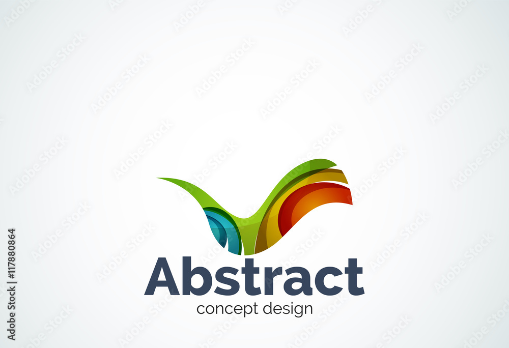 Abstract wave logo template, smooth motion concept Abstract wave logo template, smooth motion concept