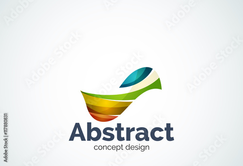 Free Download Abstract wave logo template, smooth motion concept - GFXLoad