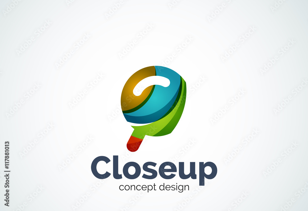 Magnifying glass logo template Magnifying glass logo template