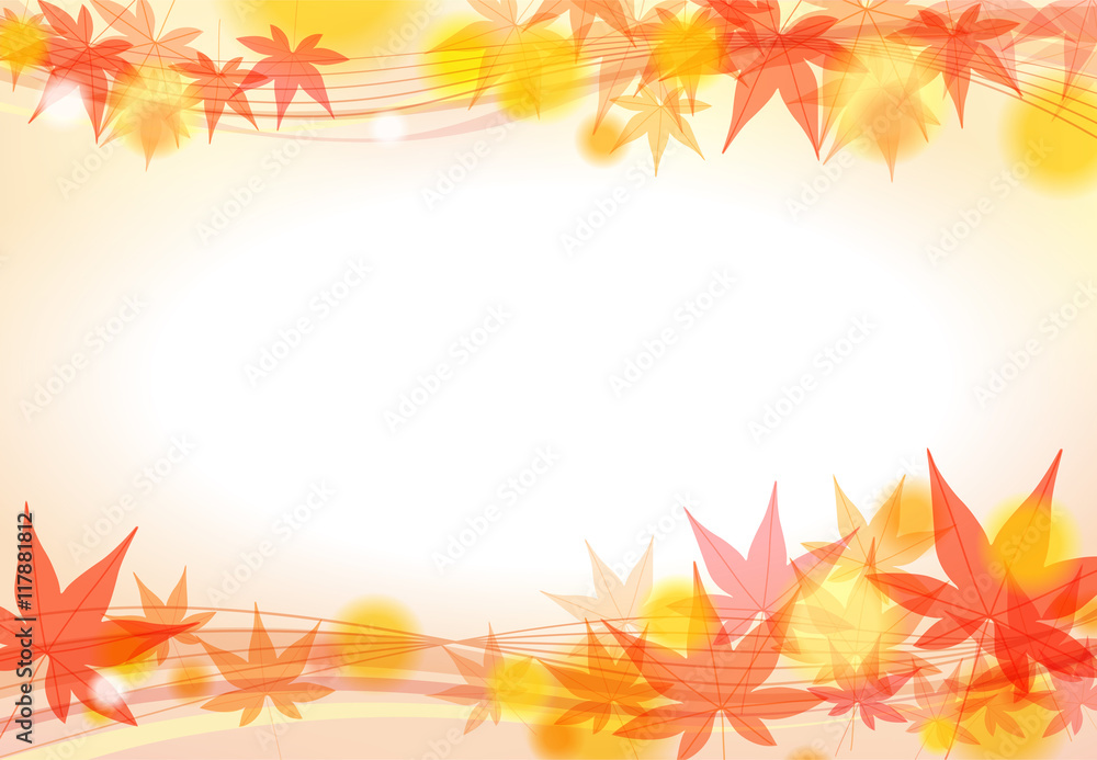 Fototapeta premium autumn maple wave background