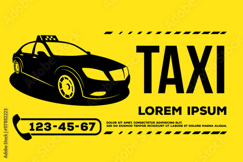 taxi car banner poster template