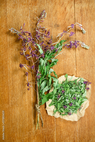 Fireweed.Dried herbs. Herbal medicine  phytotherapy medicinal he