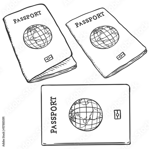 Vector Set of Sketch Passports
