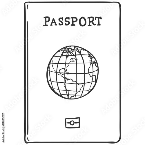 Vector Single Sketch Passport