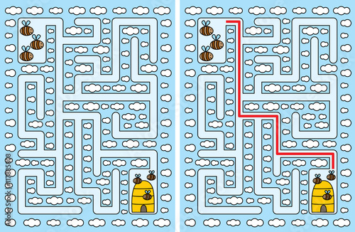 Easy bees maze